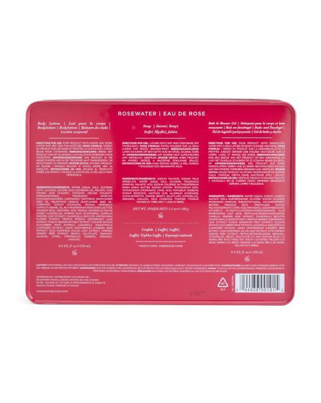 Rosewater Body Wash And Lotion Deluxe Tin Set  3