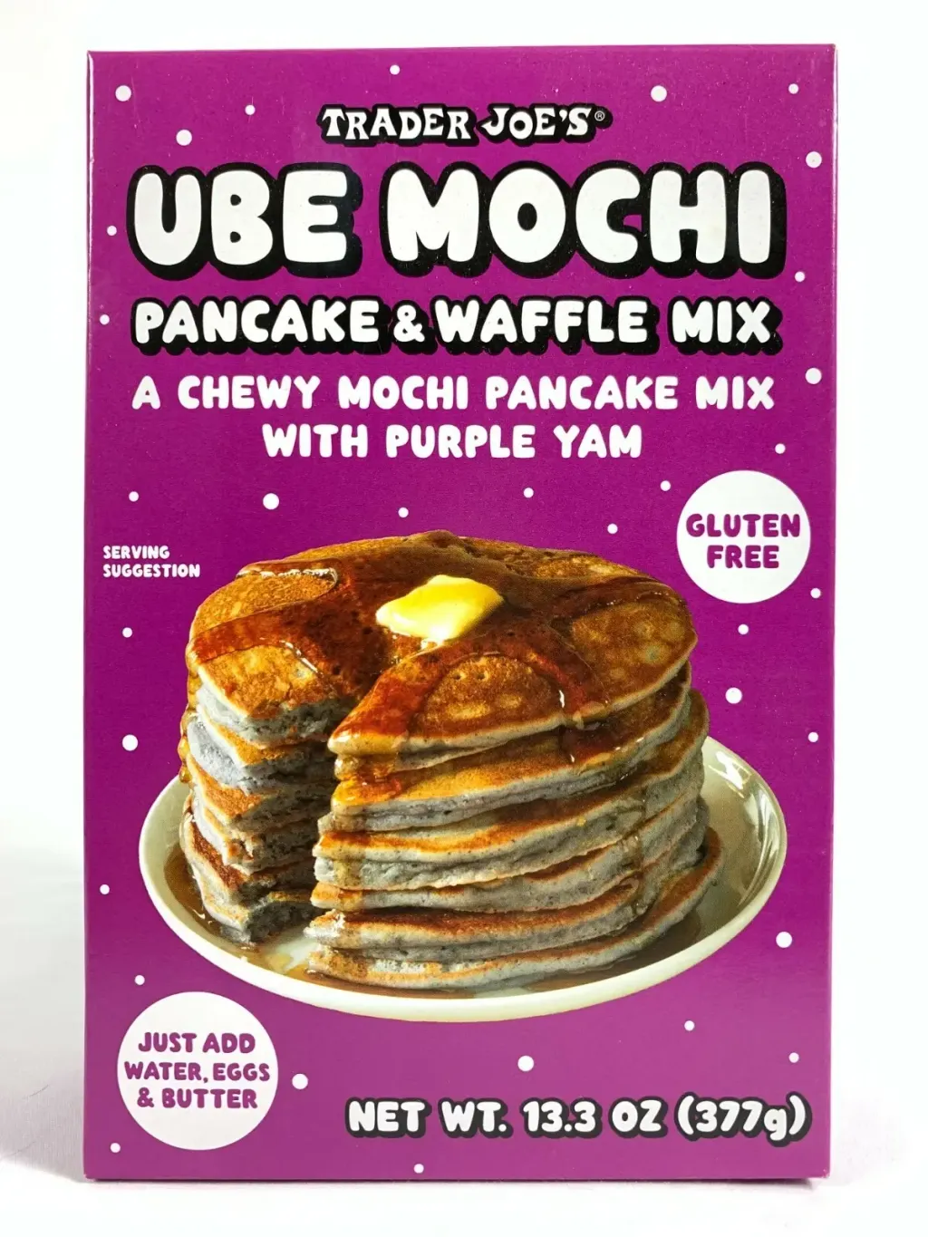 Trader Joe’s Ube Mochi Pancake Waffle Mix Fast Shipping Exp 10:26