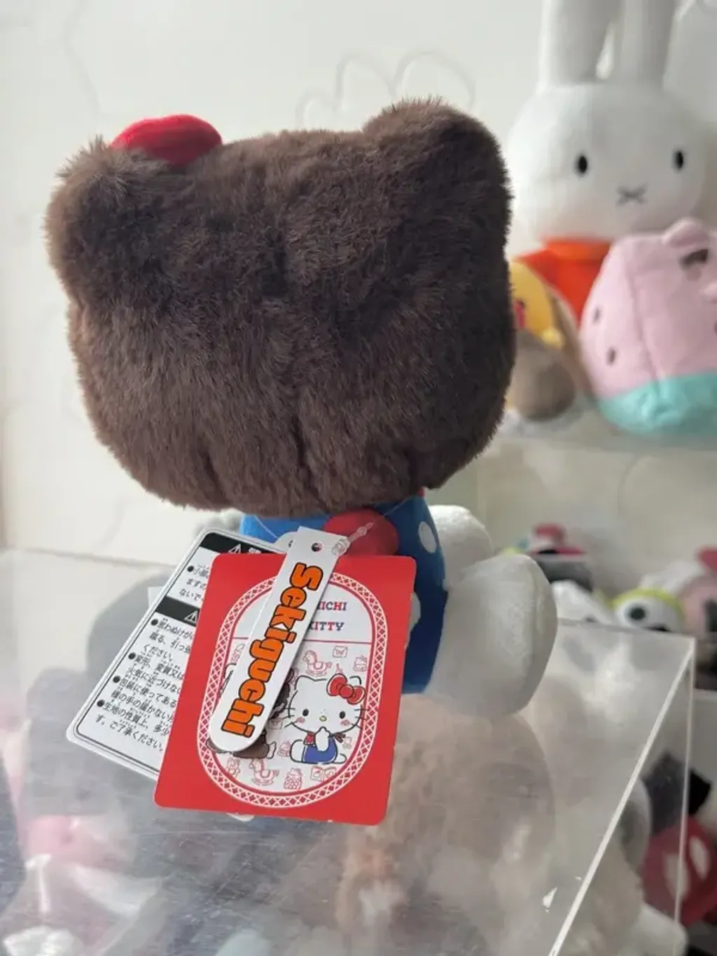 Monchhichi Hello Kitty Overalls Plush  3