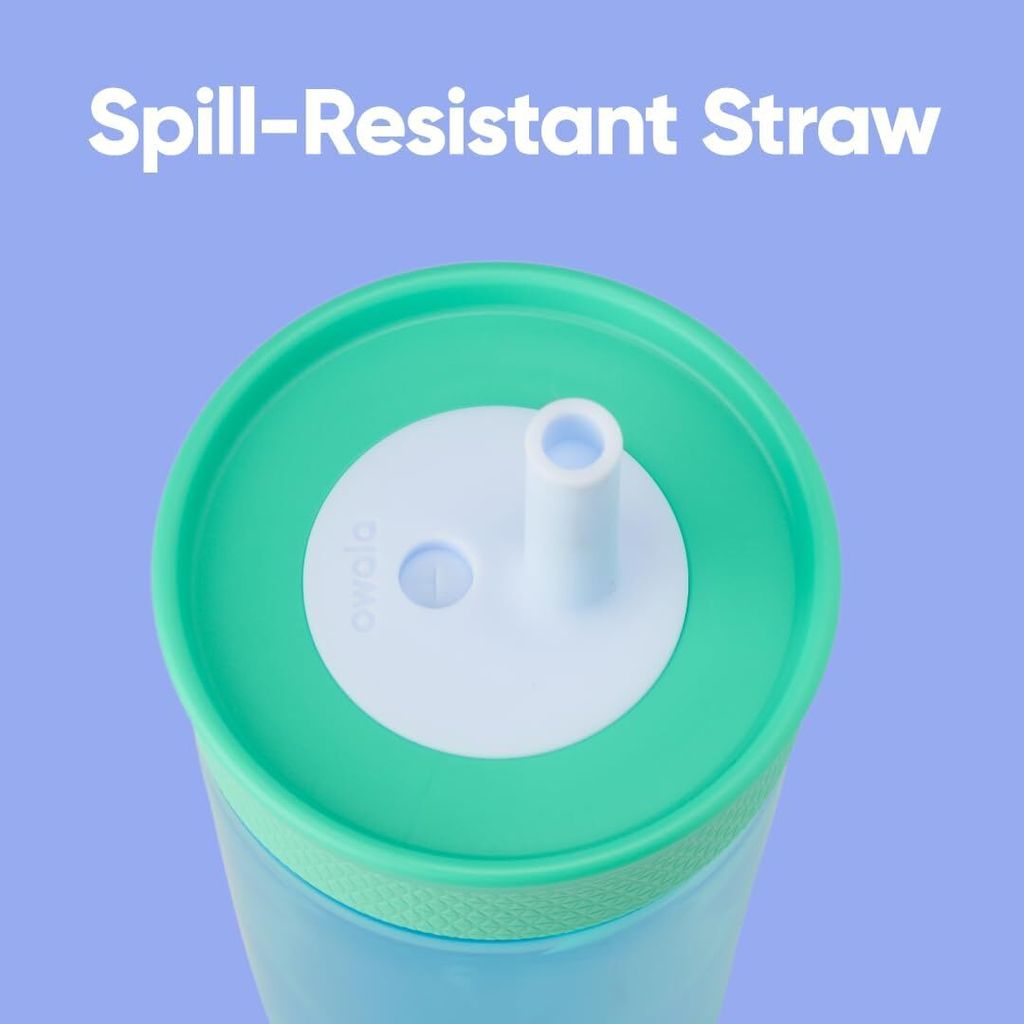 Owala Kids Insulation BPA-Free Plastic Tumbler with Spill Resistant Flexible Straw, Easy to Clean, Kids Water Bottle, Great for Travel, Dishwasher Safe, 15 Oz.jpg 2