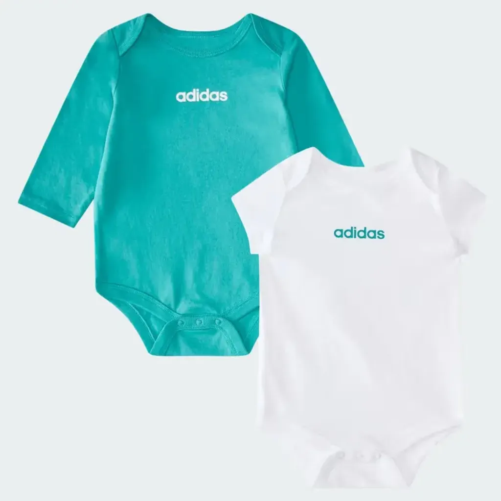 adidas kids 3-Piece Linear Logo Bodyshirt & Pant Set 2