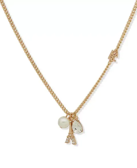 KARL LAGERFELD PARIS Imitation Pearl Charm Pendant Necklace  2