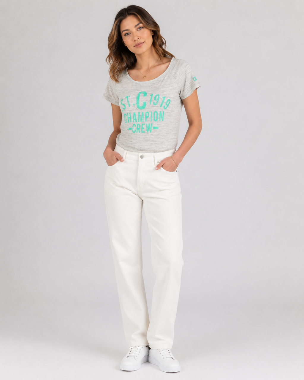 Champion Women’s Tee 女生薄荷字母短袖上衣  