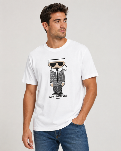 karl KOCKTAIL KARL TEXTURED T SHIRT