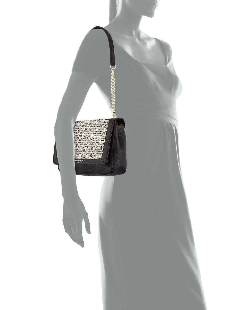 karl lagerfeld tweed bag 1