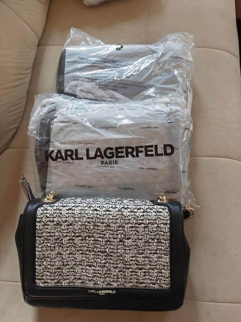karl lagerfeld tweed bag
