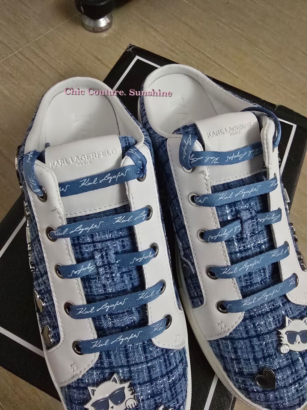 KARL LAGERFELD PARIS Women's Cambria Slide Sneakers 卡爾老佛爺藍調花呢穆勒休閒鞋

2626423_0