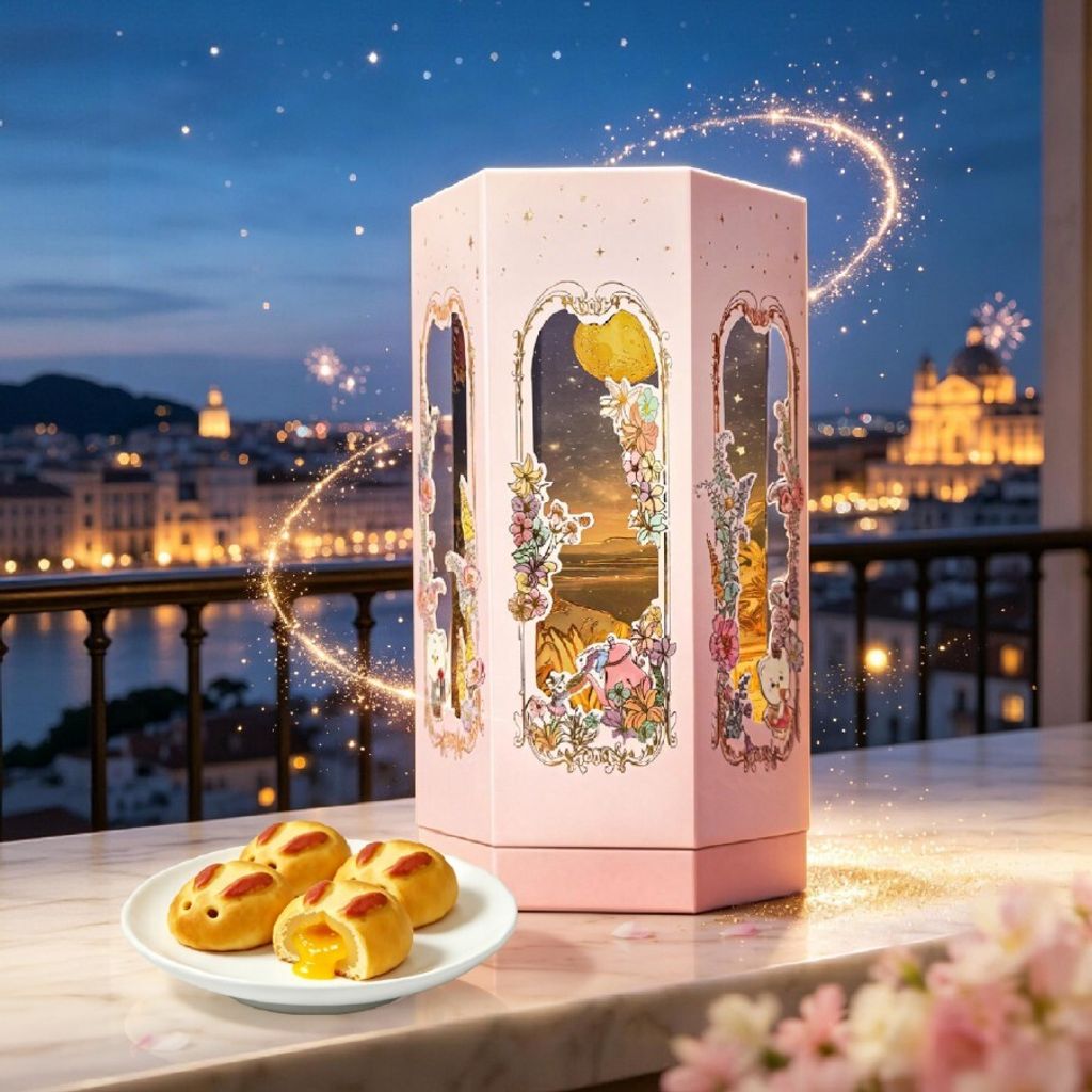 鉅記旋轉燈籠流心月餅