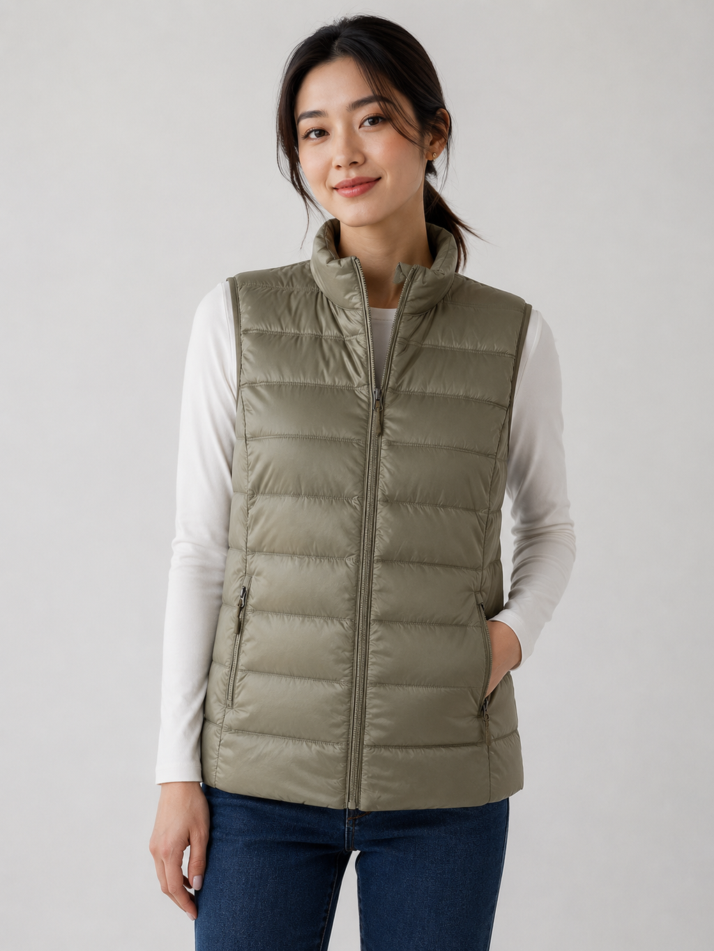 32 Degrees Women's Heat Vest 女生輕量保暖鋪棉背心   olive