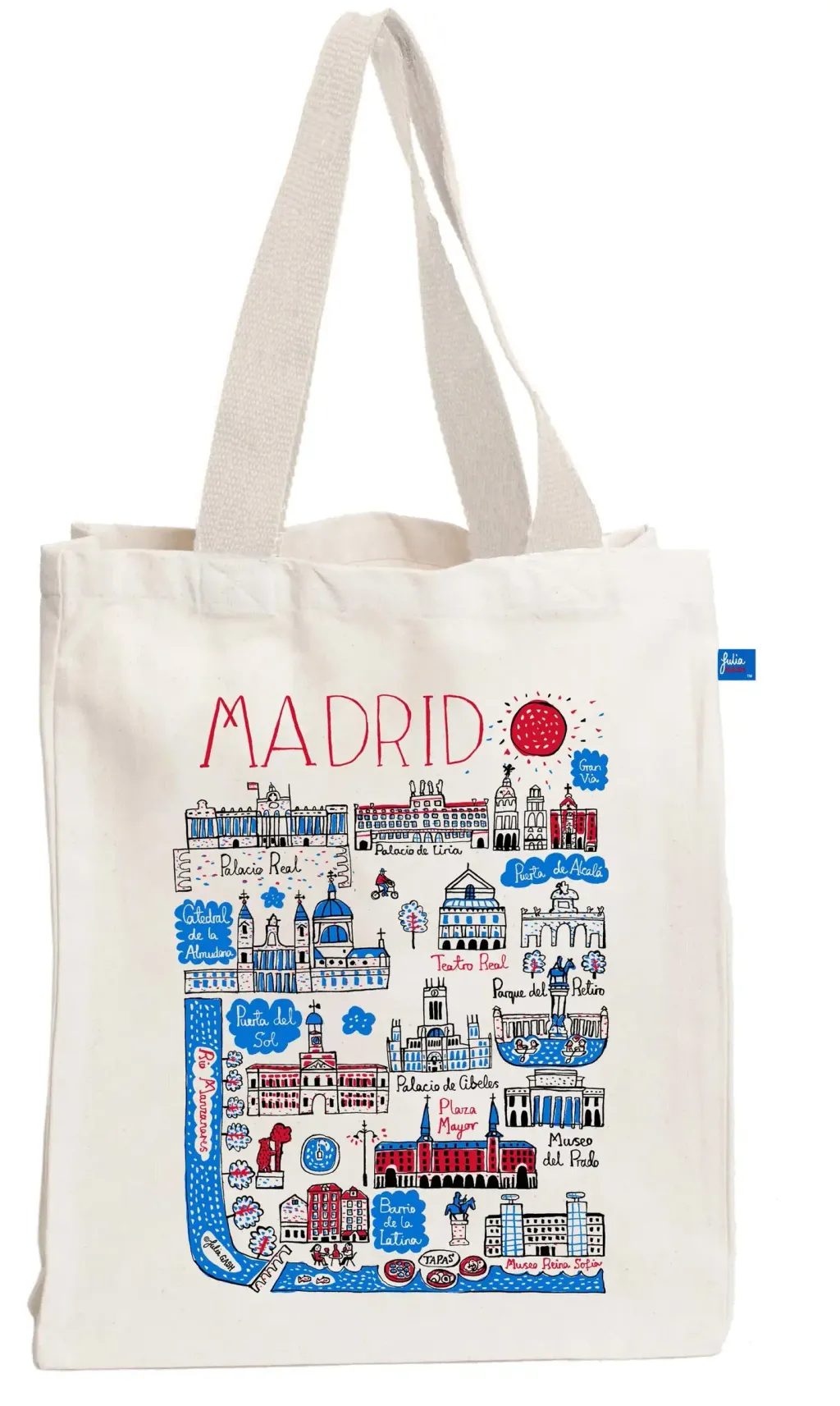 Madrid Natural Canvas Tote Bag by Julia Gash  2