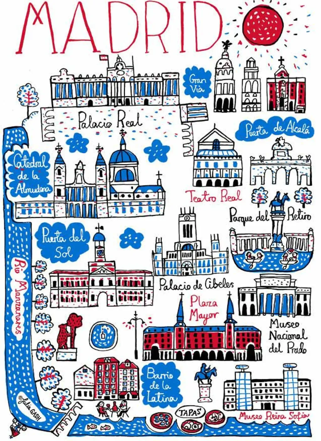 Madrid Natural Canvas Tote Bag by Julia Gash  3