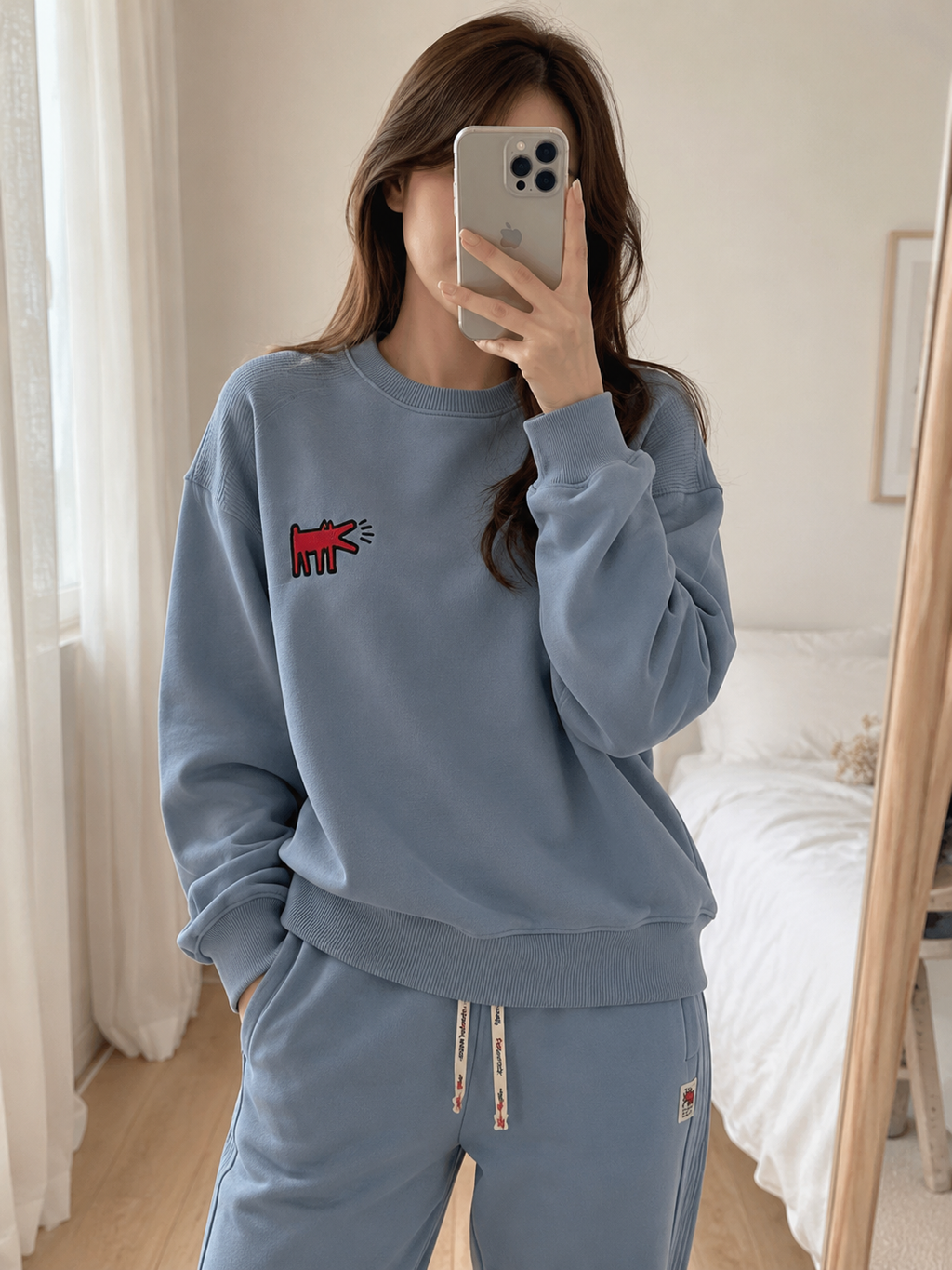 Keith Haring Women's Crew & Jogger Lounge Set 
