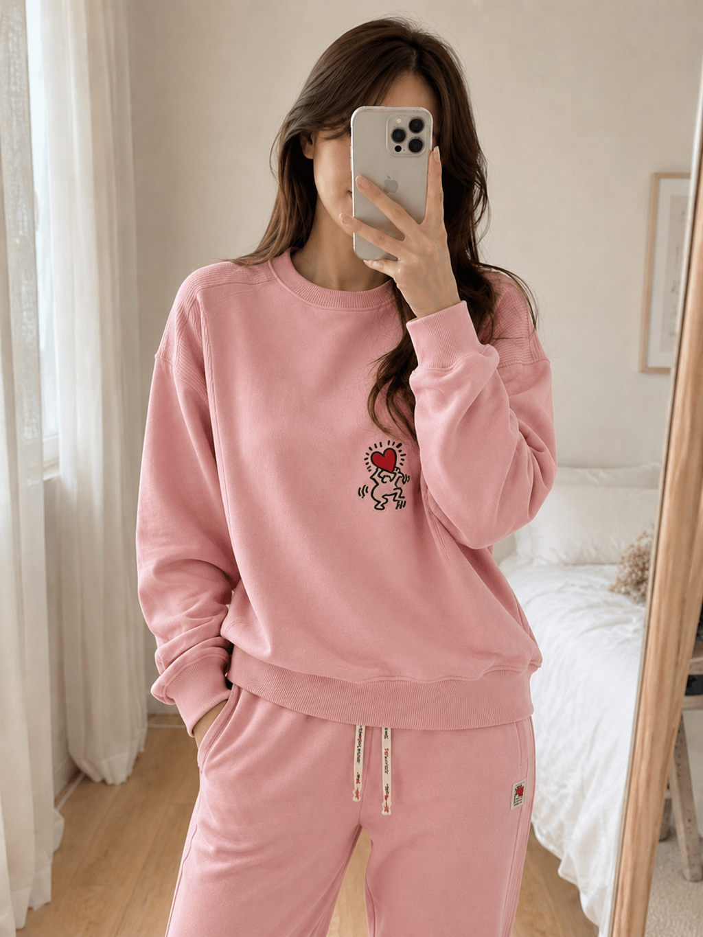 Keith Haring Women's Crew & Jogger Lounge Set  12