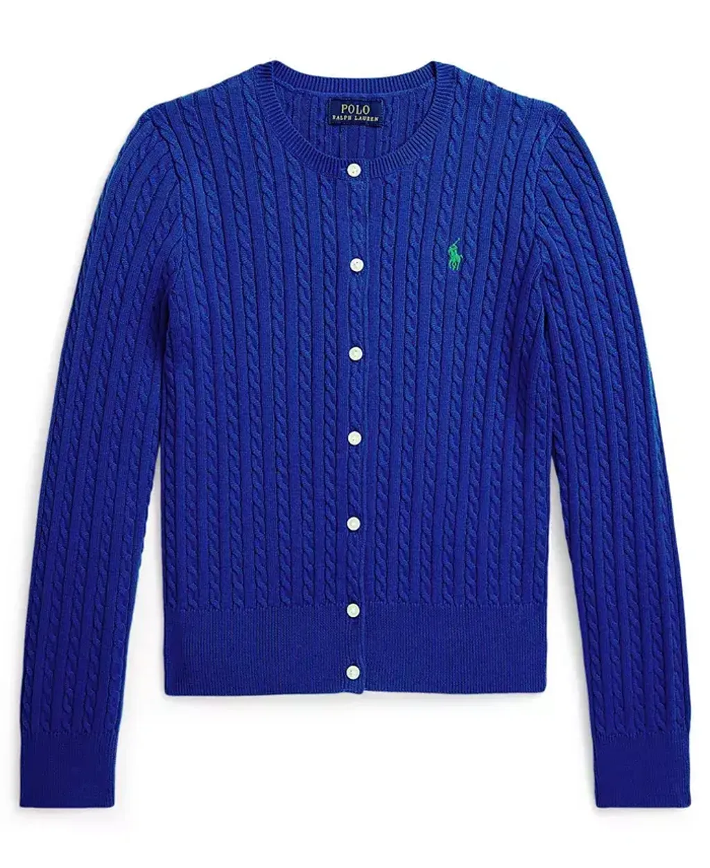 Polo Ralph Lauren Girls' 7-16 Mini-Cable Long-Sleeve Cardigan Sweater