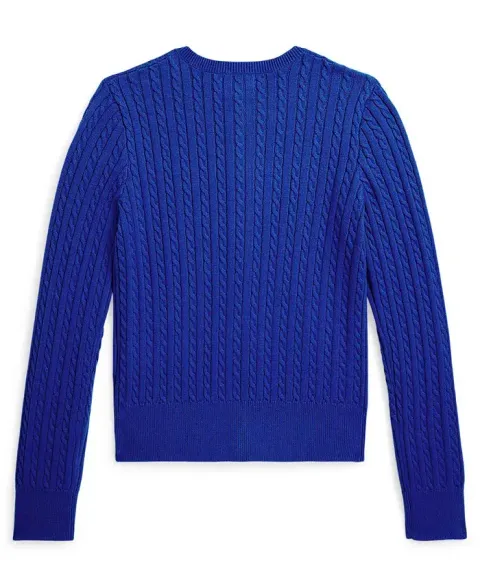 Polo Ralph Lauren Girls' 7-16 Mini-Cable Long-Sleeve Cardigan Sweater 2