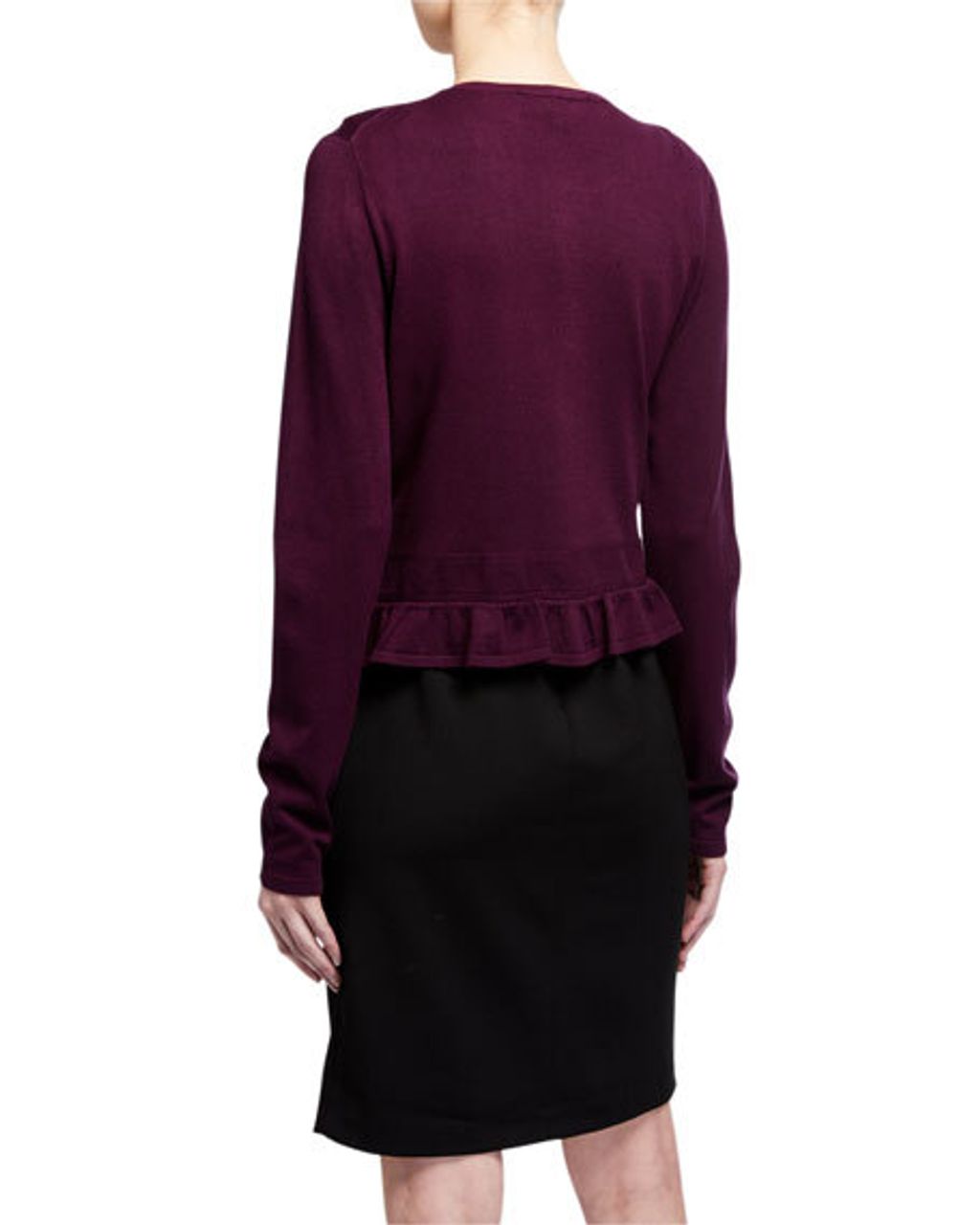 karl Knit Ruffle-Hem Cardigan 1