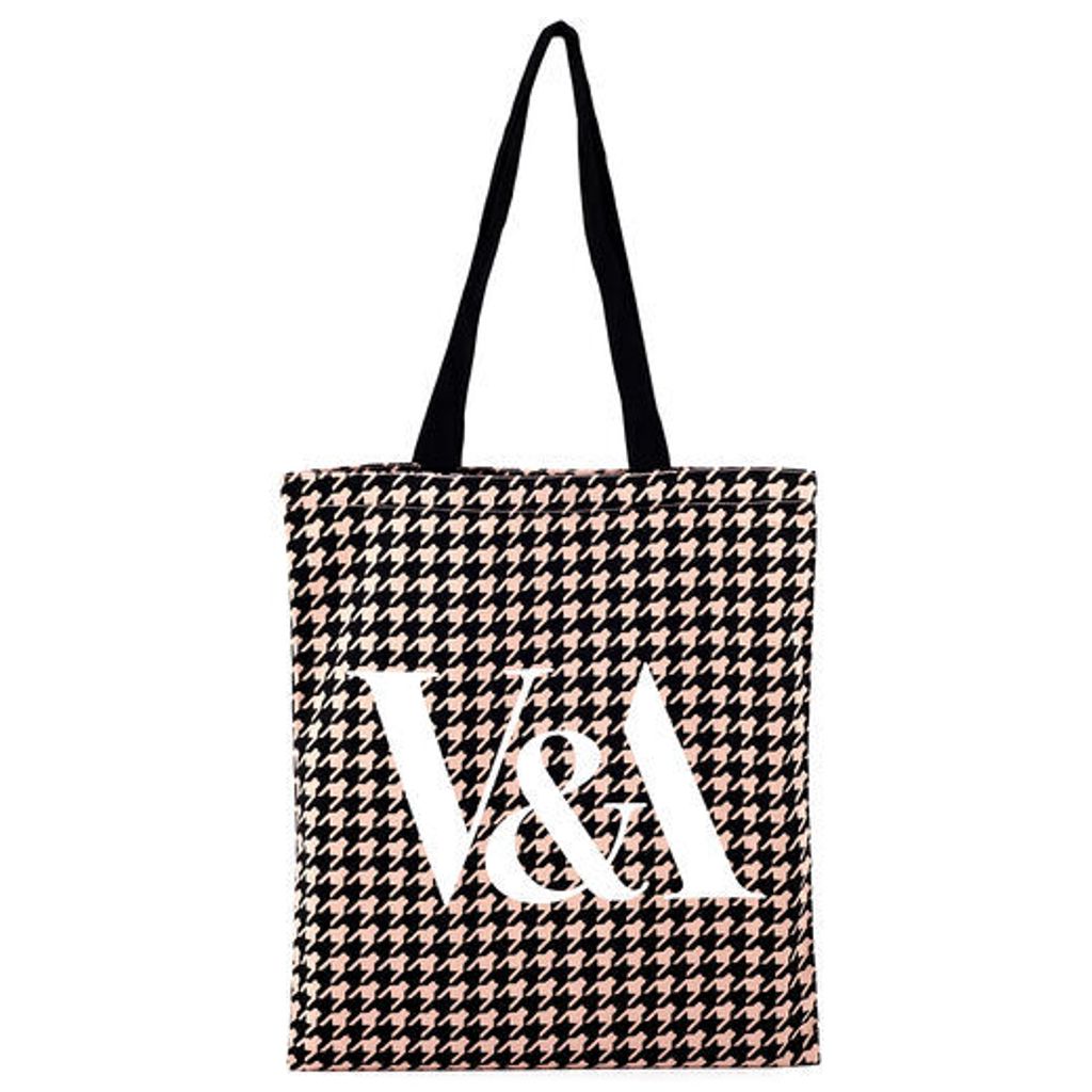 Pink Houndstooth tote bag 