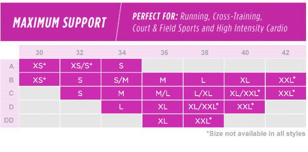 champion bra size chart