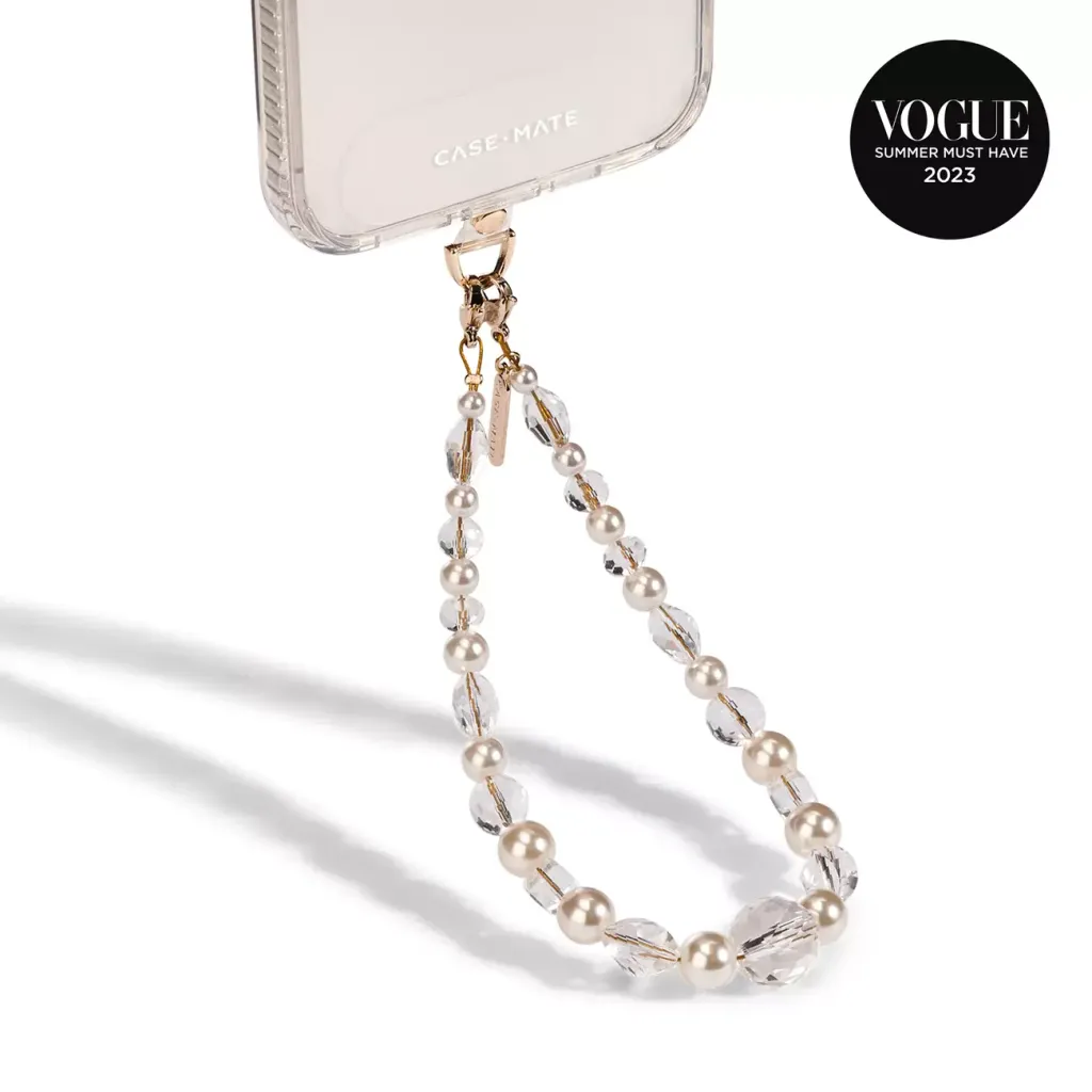 casemate Crystal Pearl Phone Wristlet