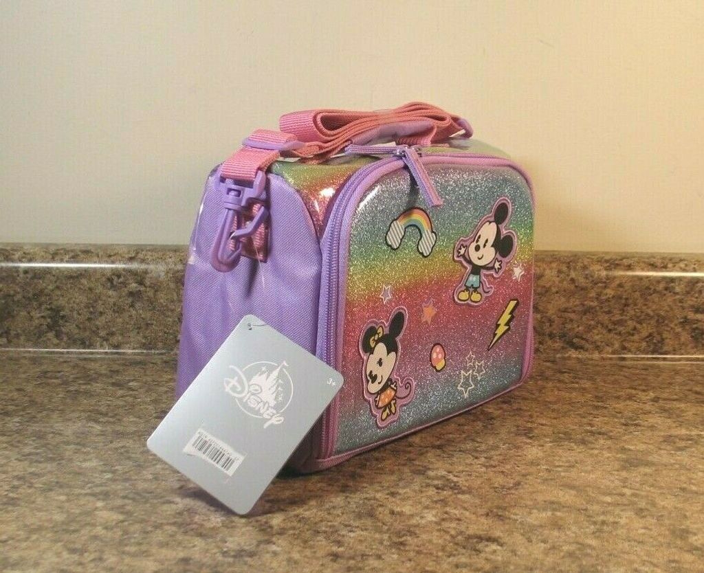 Disney Store Minnie Mouse Mickey Soft Insulated Lunch Bag Shoulder Strap NEW  6