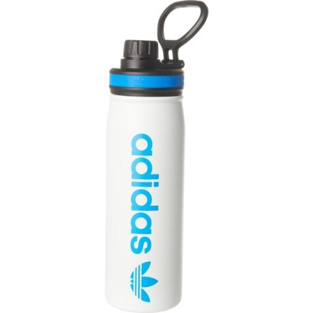adidas Originals Stainless Steel Double-Wall Water Bottle - 600 mL, White-Blue $10+tax
