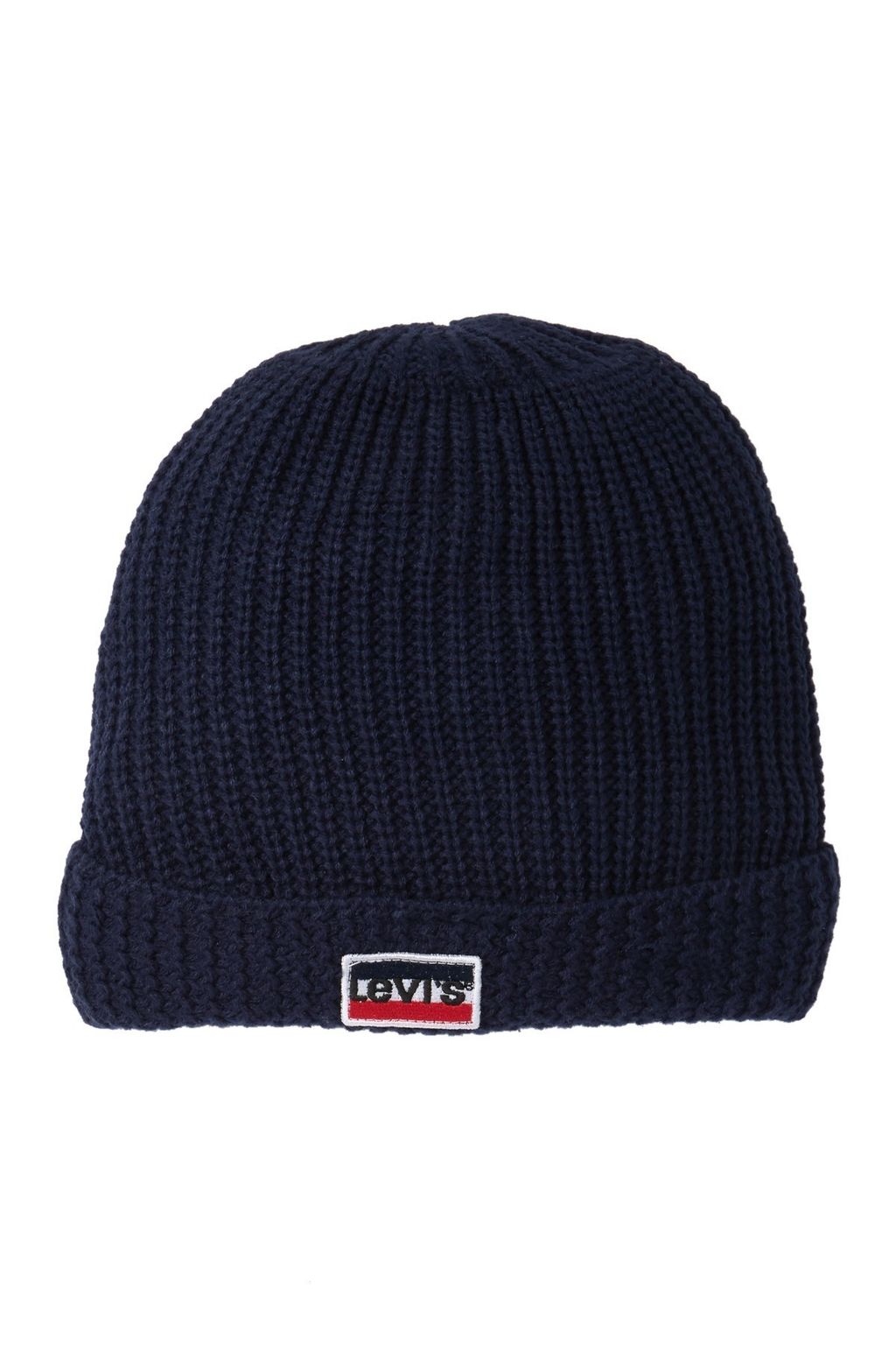 levis Textured Cuff Faux Fur Lined Beanie 1