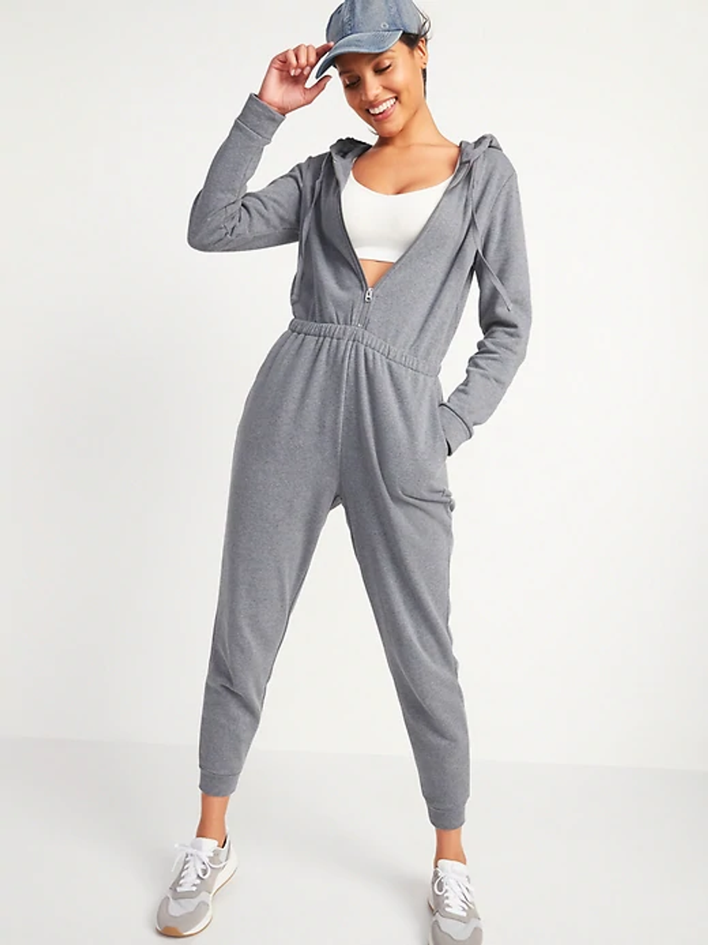 old navy Cozy Zip-Front Hoodie Jumpsuit for Women  12