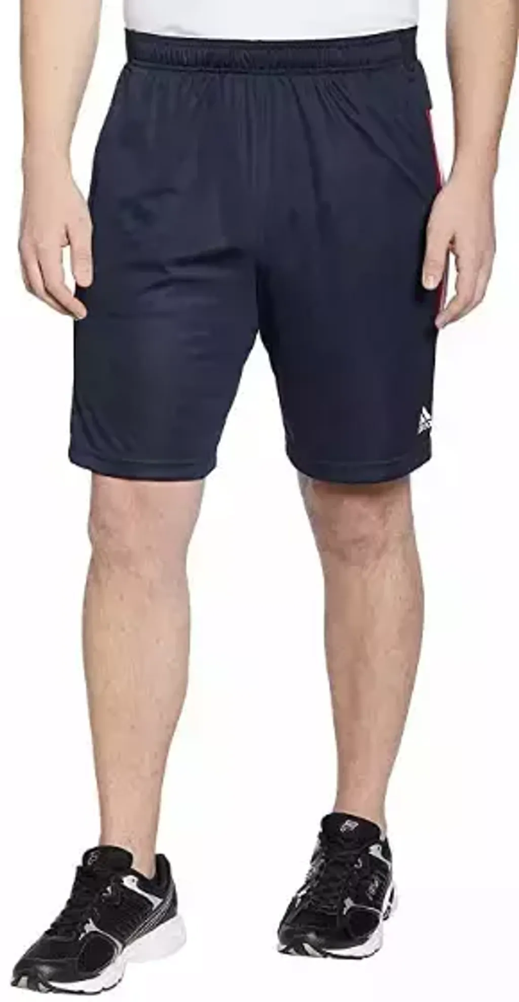 Adidas Men's 3 Stripe Shorts with Zipper Pockets, Size S, Color Legend Ink:White  2