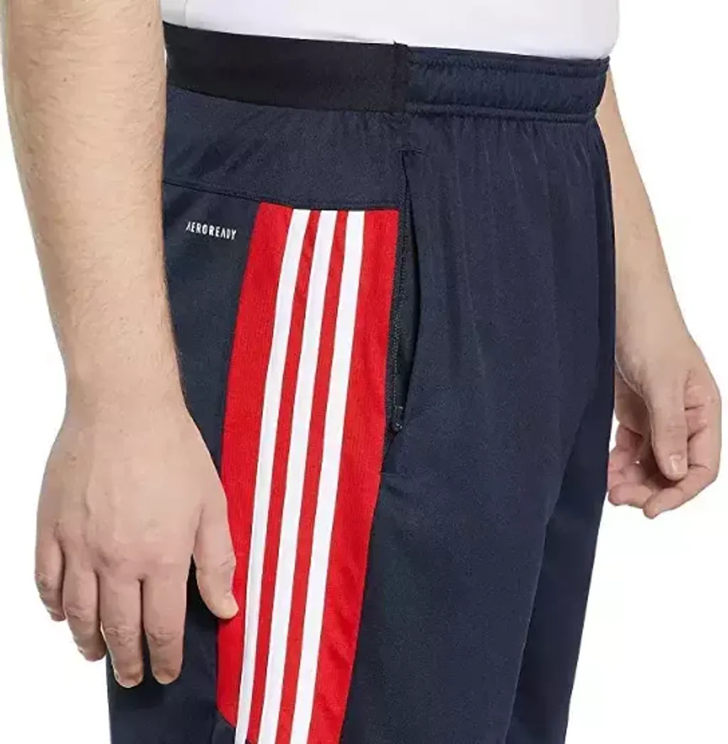 Adidas Men's 3 Stripe Shorts with Zipper Pockets, Size S, Color Legend Ink:White 3