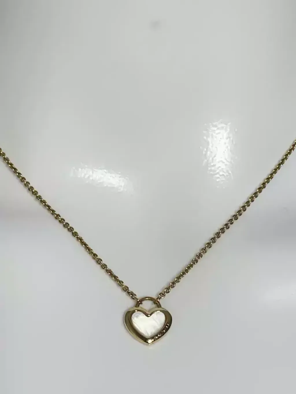 coach pearl heart necklace