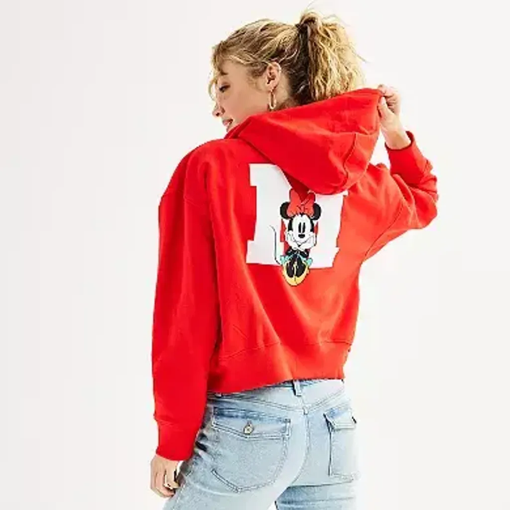 Disney's Minnie Mouse Juniors' Cropped Hoodie  2