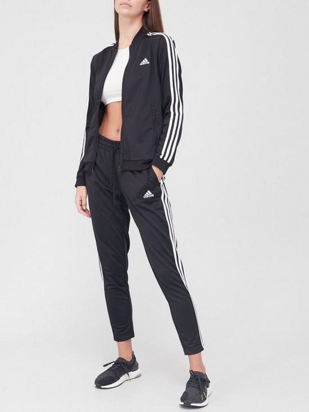 adidas women's essentials 3-stripes track suit 