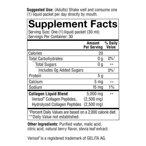 youtheory Collagen Liquid, Berry Flavor, 30 Packets  6