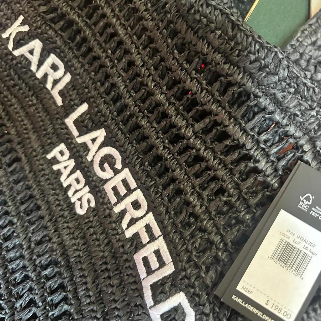 Karl Lagerfeld Paris Antibe Straw Tote. Retail 280   2