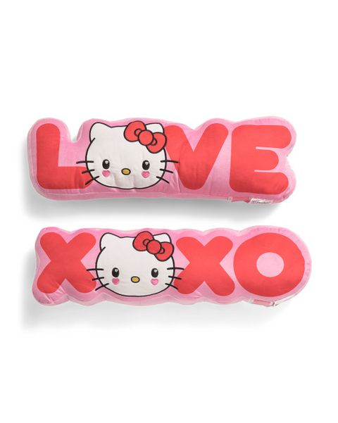 HELLO KITTY 2pk 24in Love And Xoxo Pillows