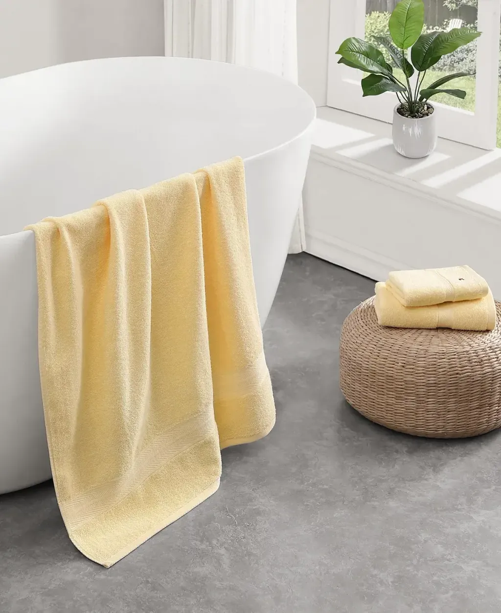 tommy Modern American Solid Cotton Bath Towel, 30" x 54"  9