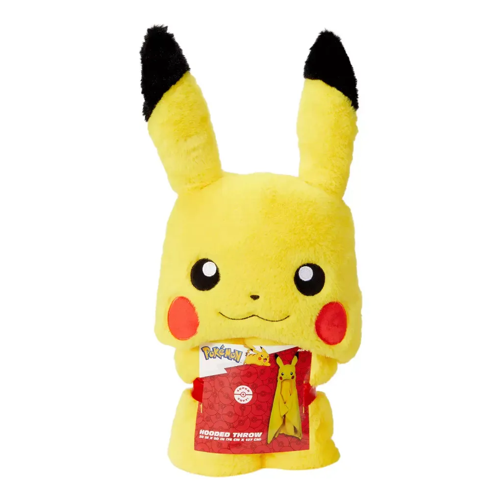 Kids Pokemon Pikachu Hooded Throw Blanket  2