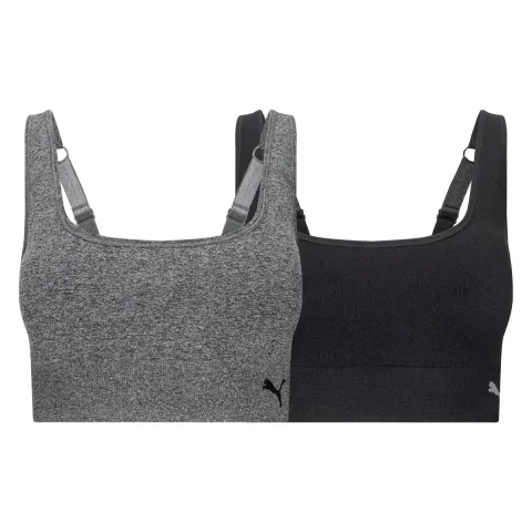 PUMA Women's Seamless Sports Bra, 2-pack  18