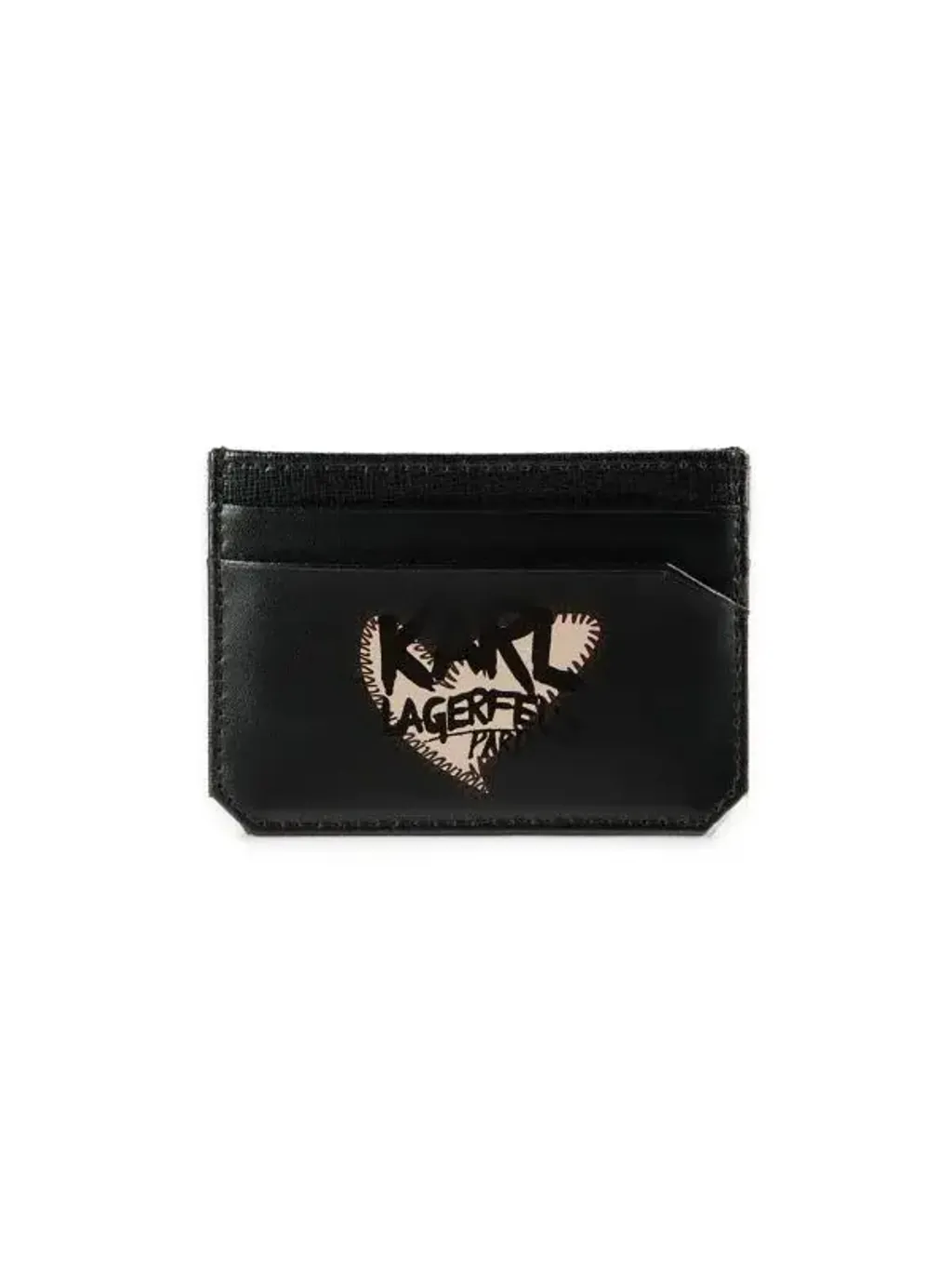 Karl Lagerfeld Paris Logo Graphic Leather Cardholder