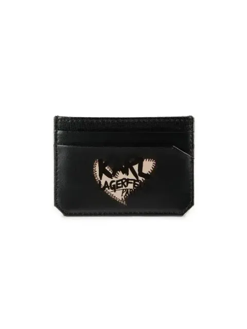 Karl Lagerfeld Paris Logo Graphic Leather Cardholder
