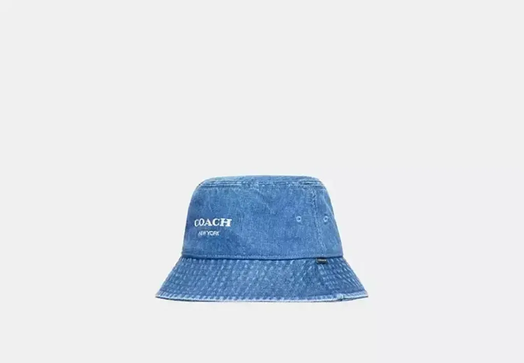 coach denim bucket hat