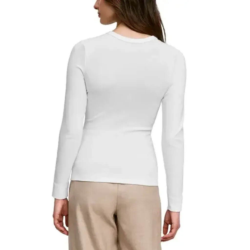 Banana Republic Women's Ribbed Crewneck Long Sleeve T-shirt, 2-pack  4