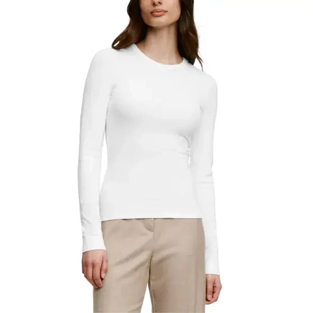 Banana Republic Women's Ribbed Crewneck Long Sleeve T-shirt, 2-pack  2