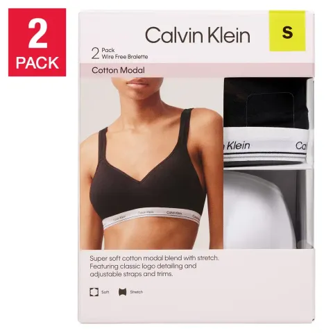 Calvin Klein Women’s Balance Wirefree Bra, 2-pack 