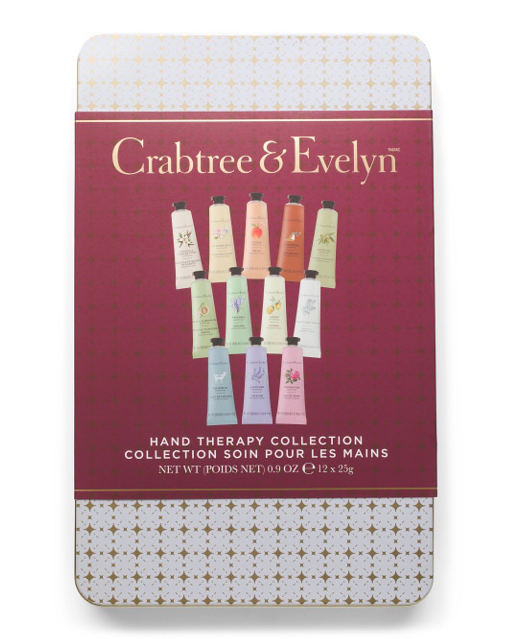 CRABTREE & EVELYN 12pc Hand Therapy Hand Cream Set In Tin Box