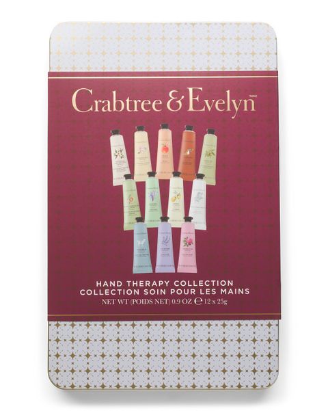 CRABTREE & EVELYN 12pc Hand Therapy Hand Cream Set In Tin Box