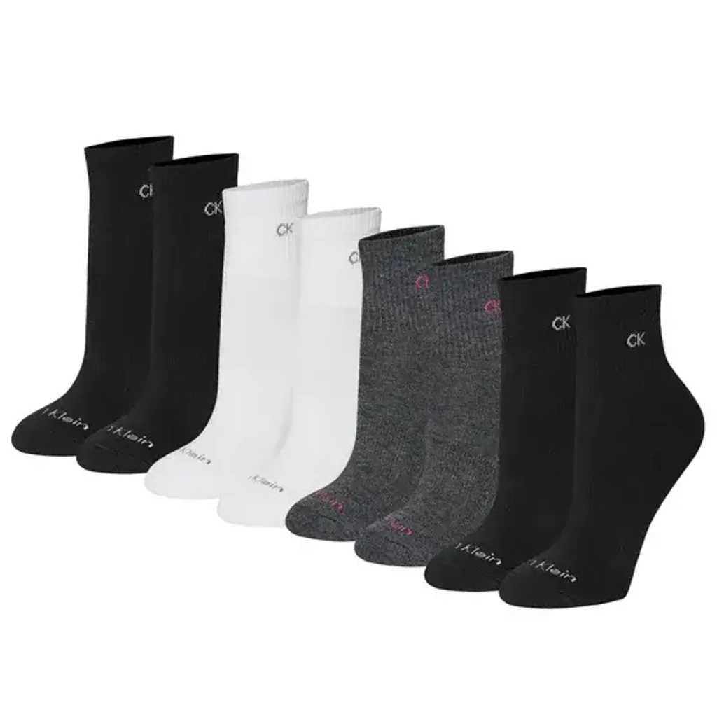 Calvin Klein Women's High Quarter Sock, 8-pair 2