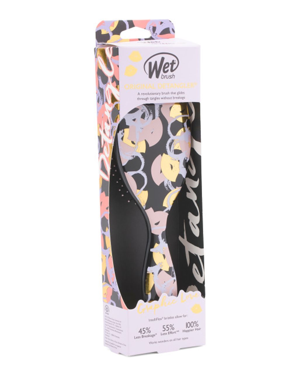 wet brush Graphic Love Original Detangler Hairbrush  12