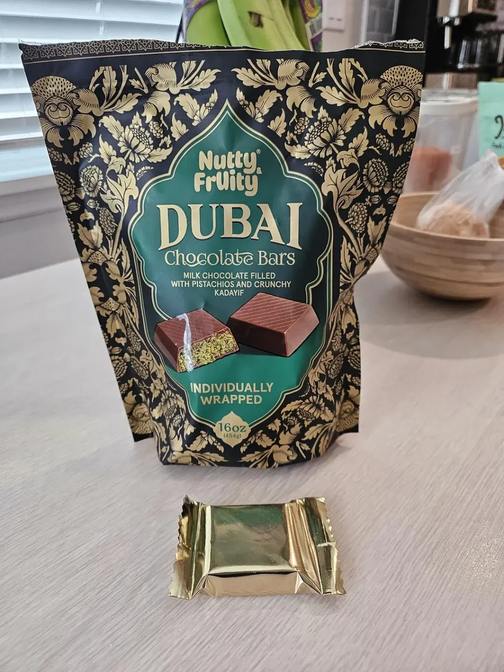 NEW Nutty & Fruity DUBAI CHOCOLATE Individually Wrapped Bars 