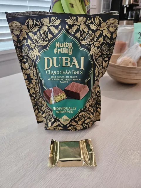 NEW Nutty & Fruity DUBAI CHOCOLATE Individually Wrapped Bars 